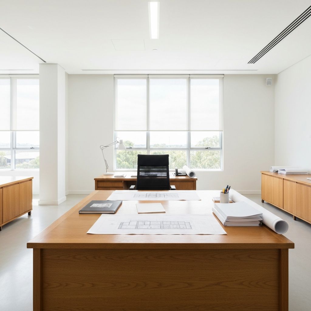Professional project workspace — organised and modern